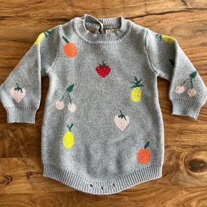 Fruit Print Onesie Sweater (6-9 mths)